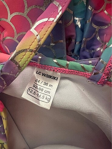 24-36 Ay Beden Lcw Kız bebek deniz kızı mayo sıfır etiketli