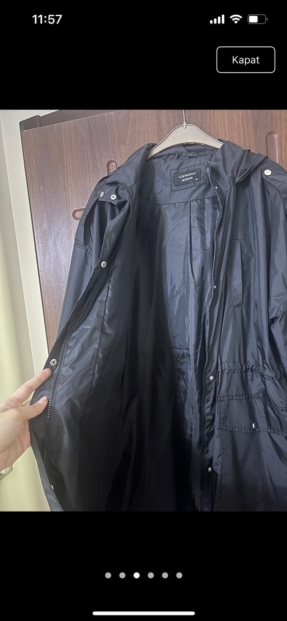 Lcw sıfır Kadın 44 beden Siyah Uzun Boy Yağmurluk - Görsel 3
