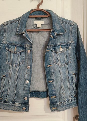 Düğmeli Mavi Kadın Denim Ceket