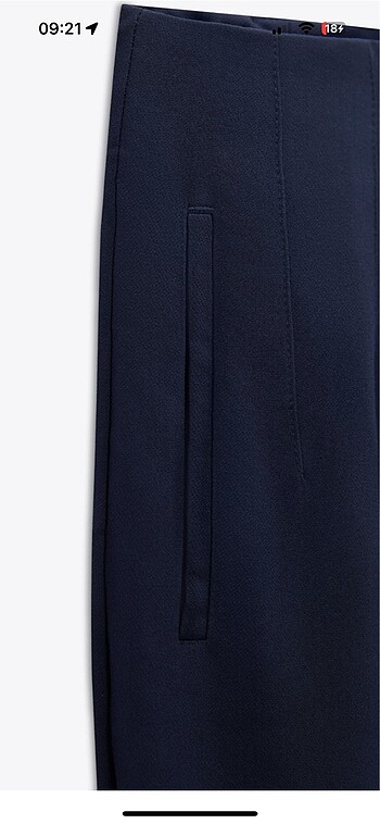xs Beden lacivert Renk Zara yüksek bel pantolon
