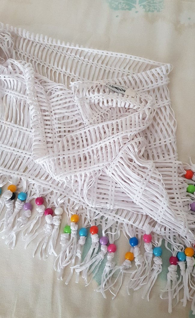 Boncuklu Örgü Kadın pareo - Görsel 2