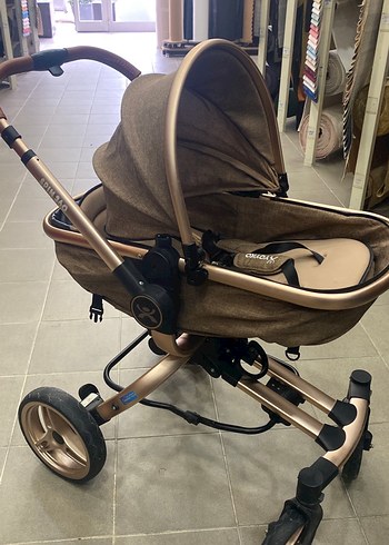 Kahverengi Bebek Arabası ve Oto Koltuğu Seti - Görsel 5