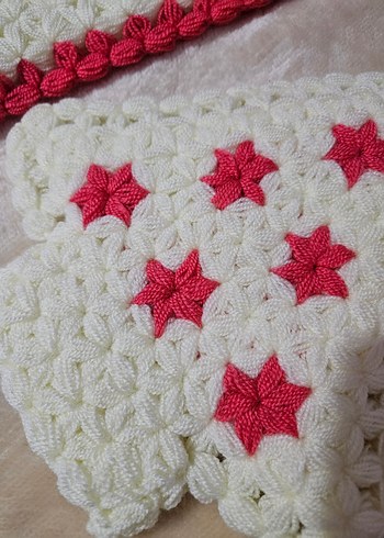 El Yapımı Renkli Beyaz Banyo Lifi ikili - Görsel 2