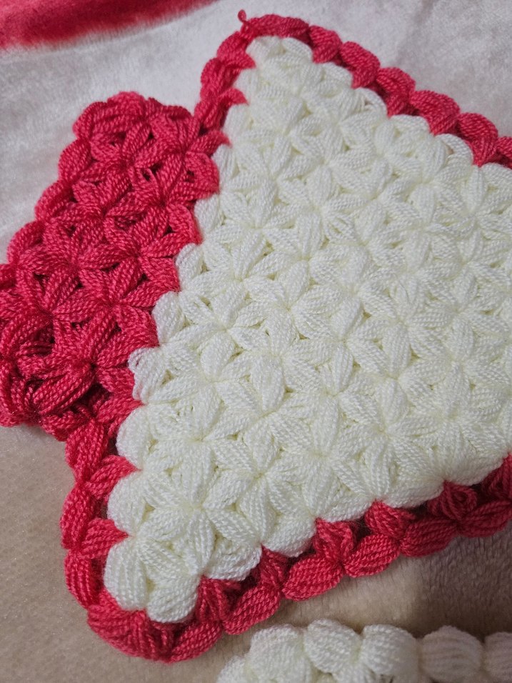 El Yapımı Renkli Beyaz Banyo Lifi ikili - Görsel 3