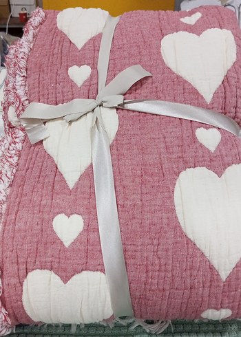 müslin 6 katlı çift kişilik yatak örtüsü 240'ı 260 - Görsel 3