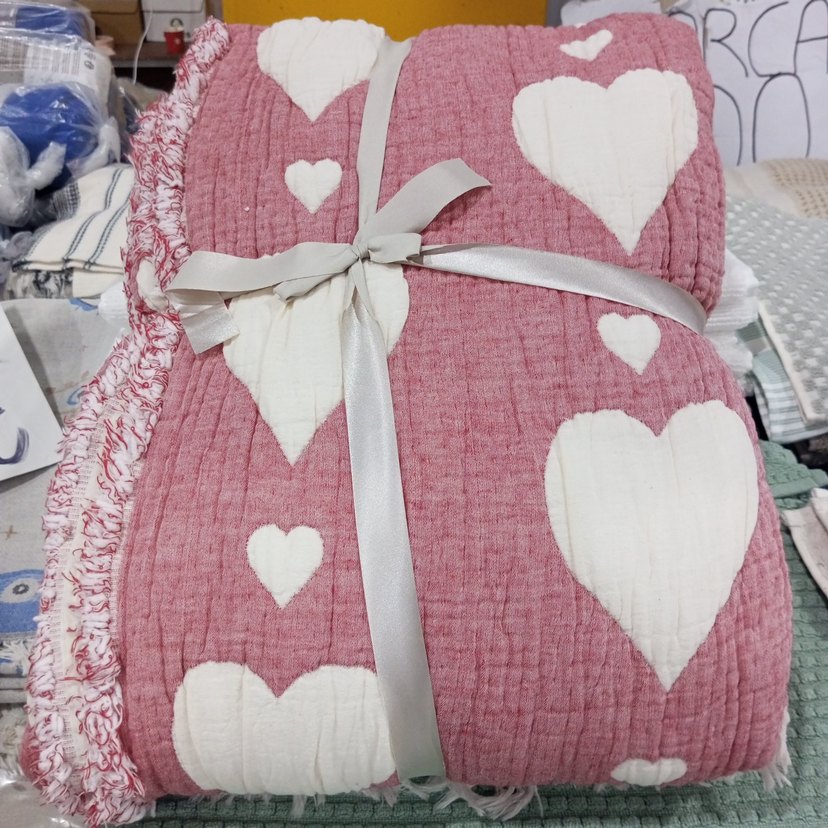 müslin 6 katlı çift kişilik yatak örtüsü 240'ı 260 - Görsel 3