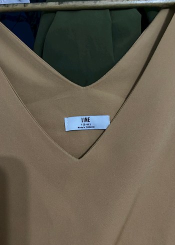 Zara Kadın Camel V Yaka Uzun Salaş Elbise