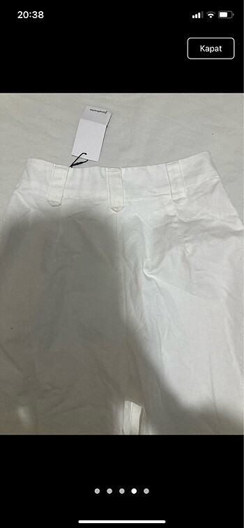 xs Beden beyaz Renk stradivarius beyaz keten pantolon