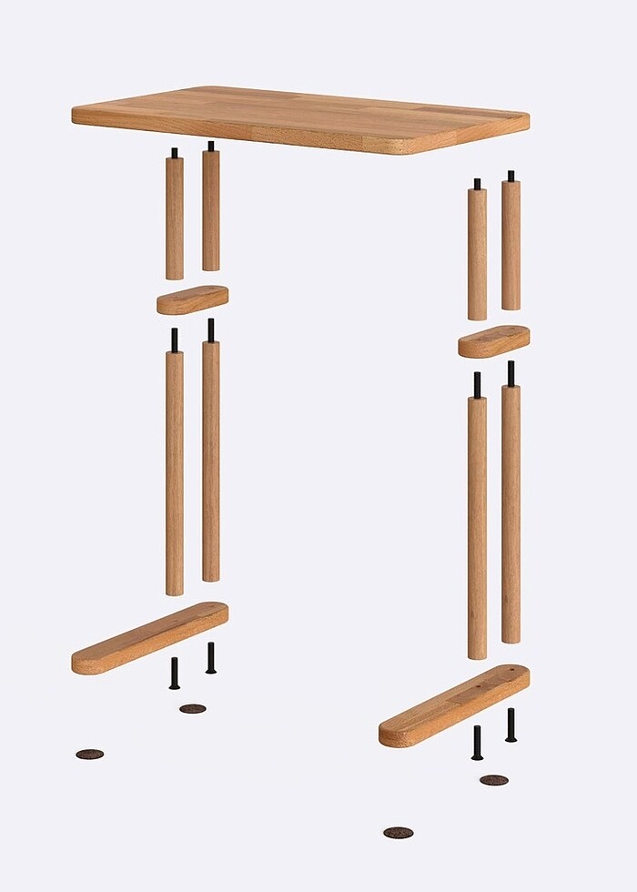 Masif Ahşap Sehpa - Görsel 4