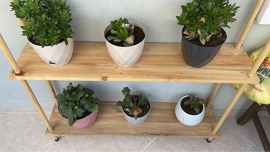 Masif Ahşap Raf Saksılık Düzenleyici - Görsel 8