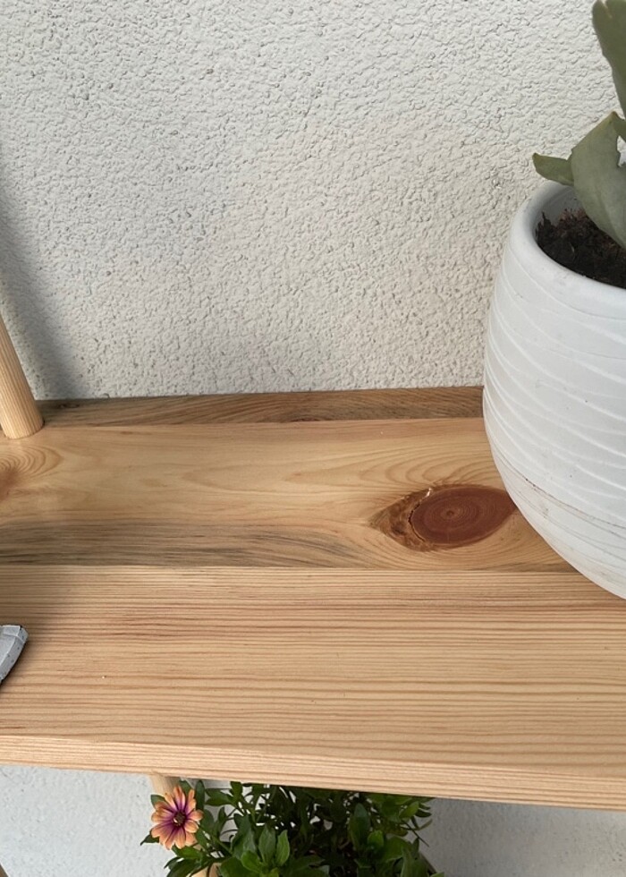 Masif Ahşap Raf Saksılık Düzenleyici - Görsel 5