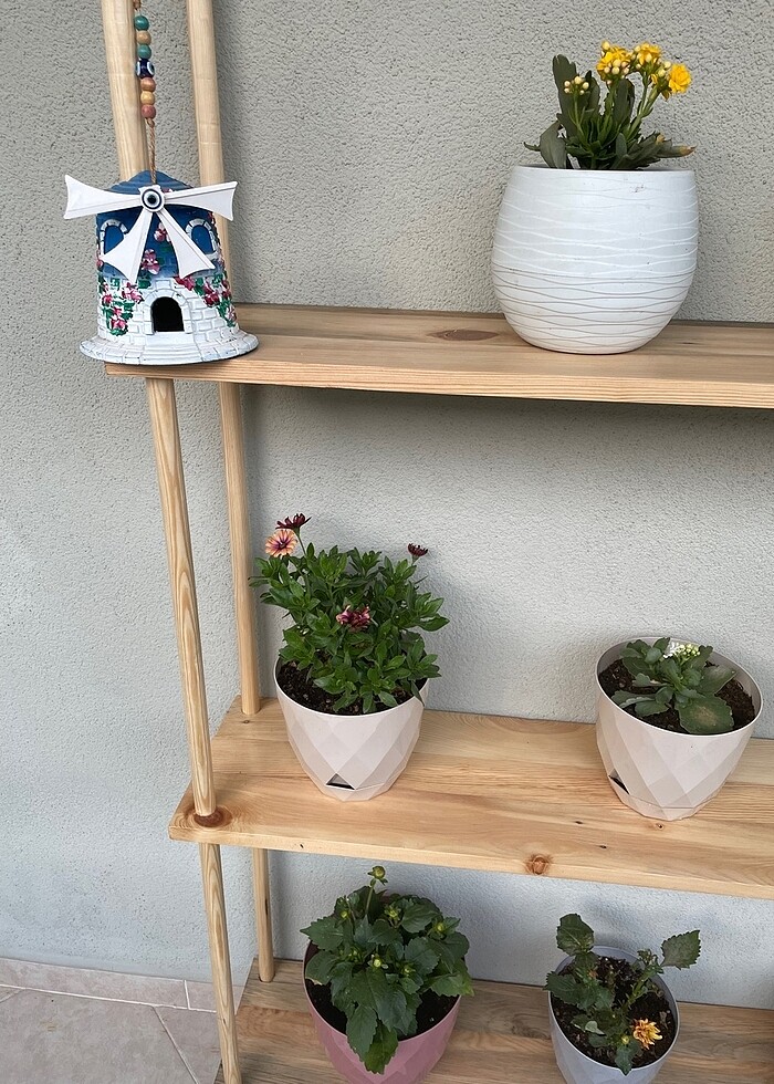 Masif Ahşap Raf Saksılık Düzenleyici - Görsel 3