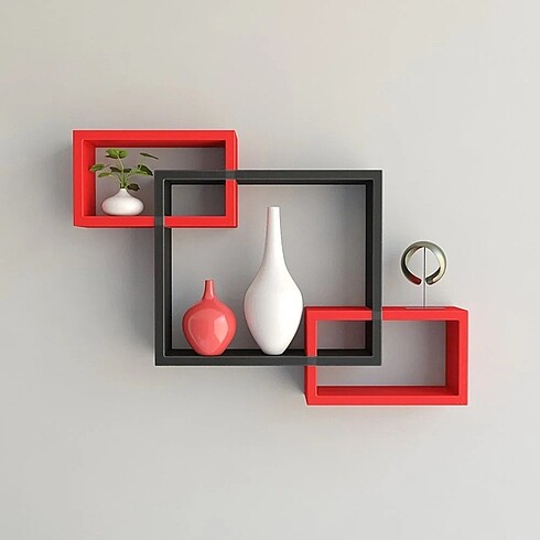 Tasarımcı MDF dekoratif raf lake boyalı