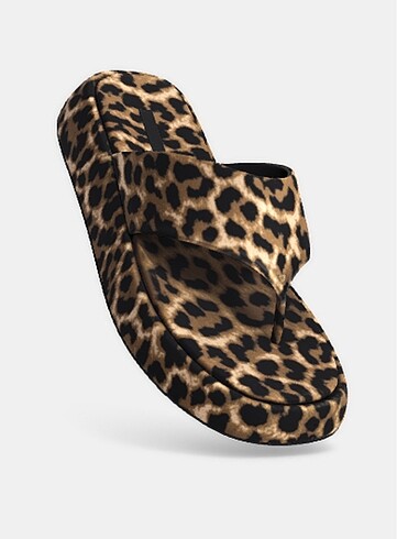 37 Beden Zara Leopar Desenli Platform Terlik