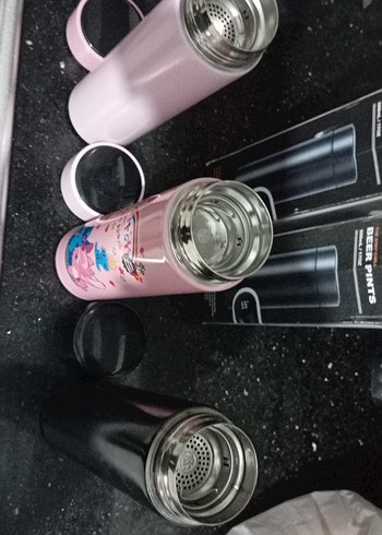 Renkli Çocuk Termos Şişeleri Pembe - Görsel 2