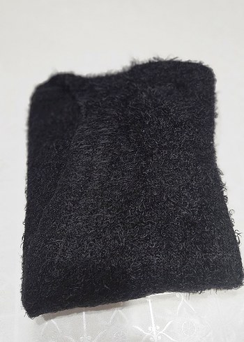 siyah tüylü kadın hırka - Görsel 2