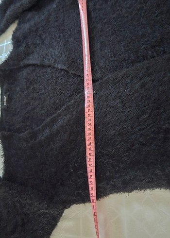 siyah tüylü kadın hırka - Görsel 3