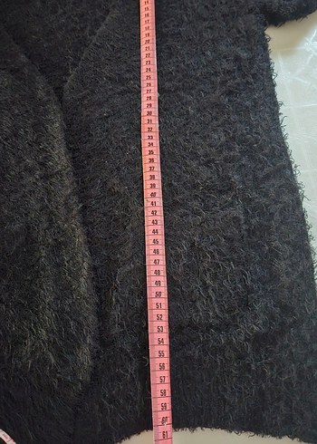 siyah tüylü kadın hırka - Görsel 4