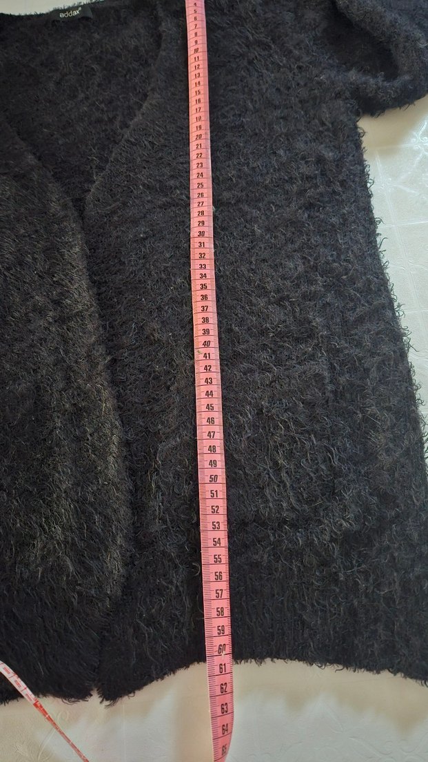 siyah tüylü kadın hırka - Görsel 4