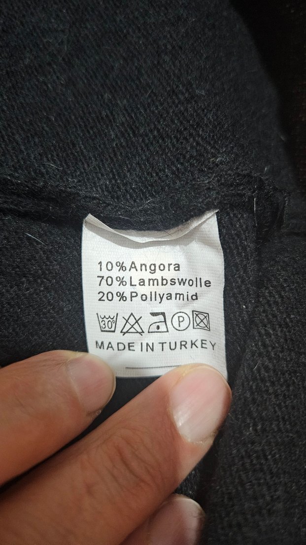 yün triko kısa kollu kazak - Görsel 5