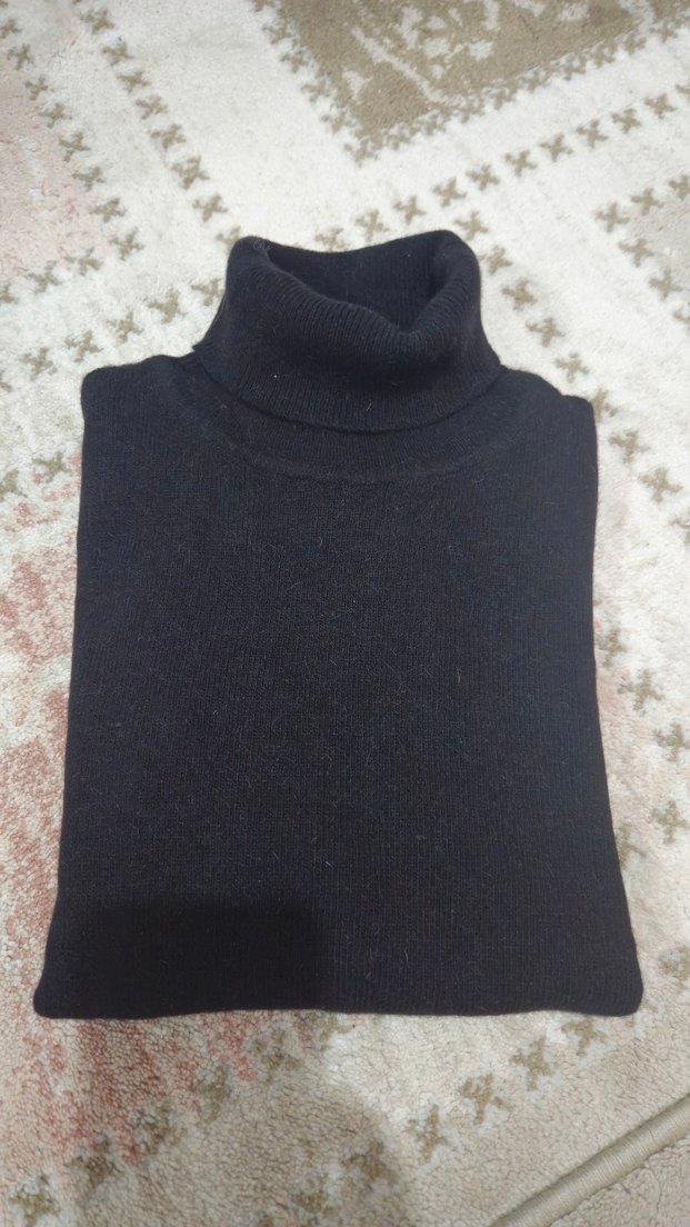 yün triko kısa kollu kazak - Görsel 2