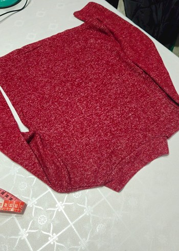 bordo kadın Triko kazak - Görsel 7