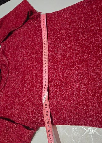 bordo kadın Triko kazak - Görsel 5