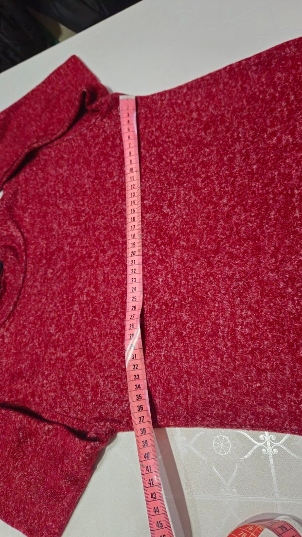 bordo kadın Triko kazak - Görsel 5