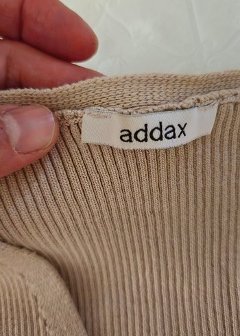 Bej V Yaka Örgü Kadın Yelek - Görsel 2