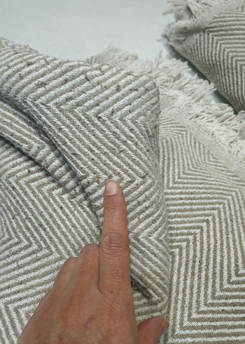 Bej Klasik Kanepe Örtüsü - Görsel 5