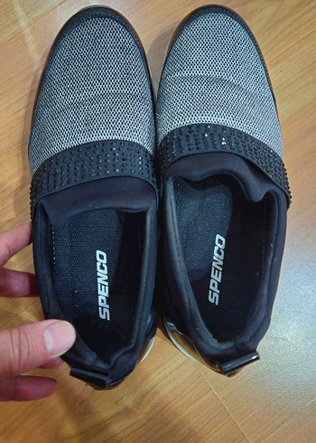 Gri Dolgu Topuklu Kadın Spor Ayakkabı - Görsel 2