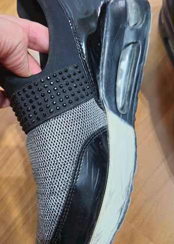 Gri Dolgu Topuklu Kadın Spor Ayakkabı - Görsel 6