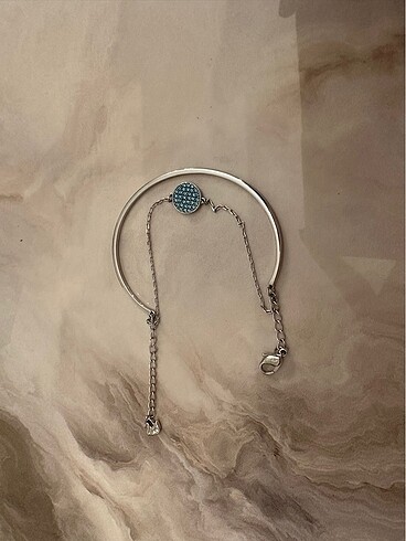 Swarovski ginger mavi taşlı bileklik