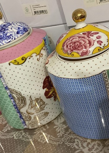 Çiçek Desenli Renkli Kapaklı Saklama Kapları