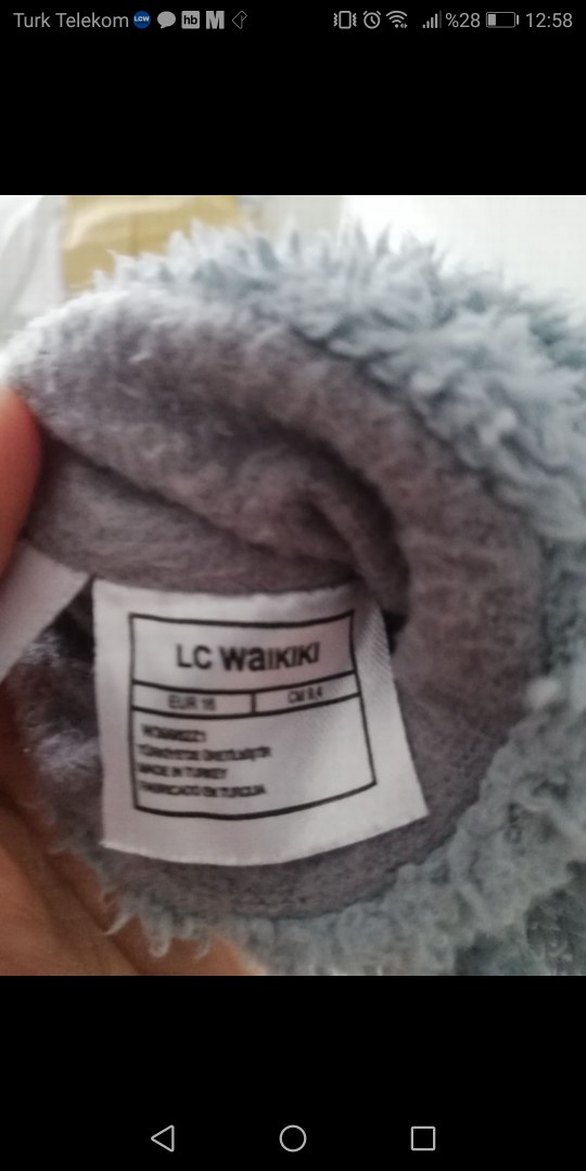 Gri Erkek Çocuk Sıcak Kürklü Ev Terliği - Görsel 2