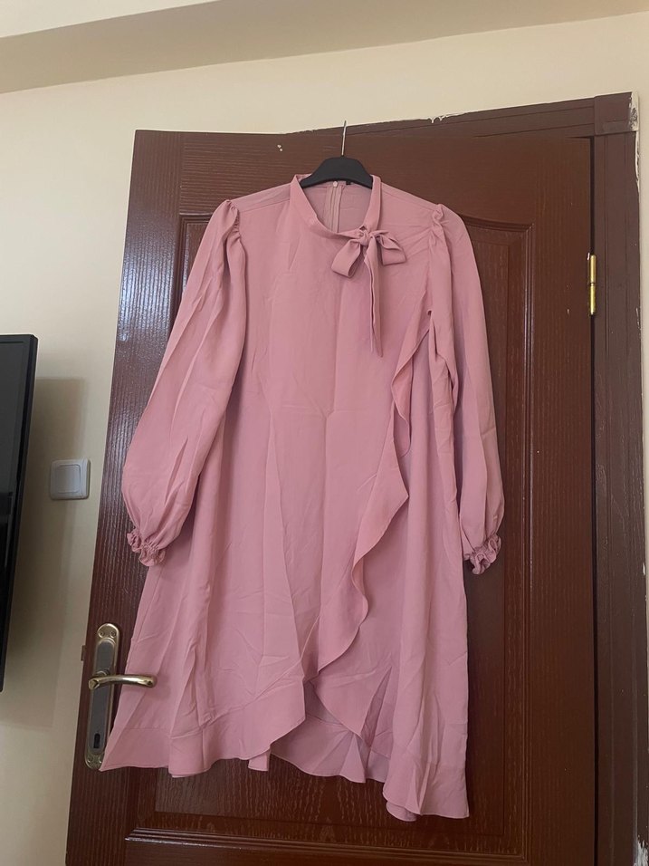 Tuğba Marka Pembe Uzun Kollu Drapeli Bluz - Görsel 2