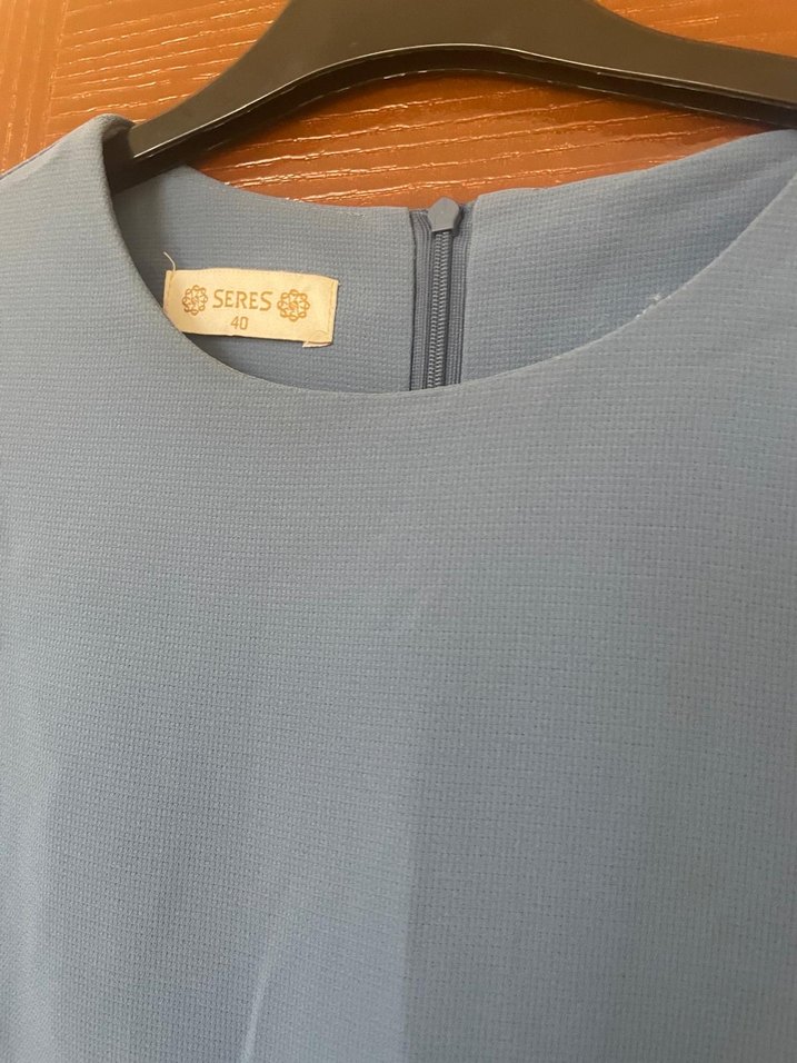 Püsküllü Uzun Kollu Mavi Kadın Takım - Görsel 5