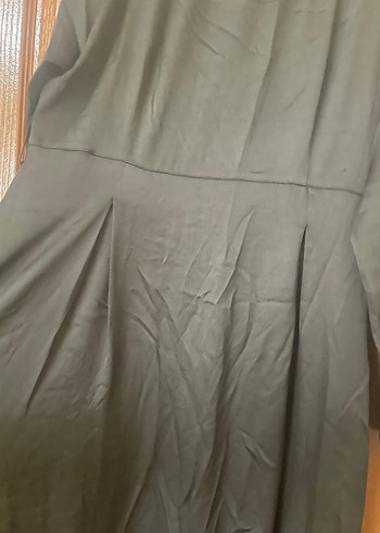 Tuğba Marka Uzun Siyah  Elbise Fırfırlı Yaka - Görsel 5