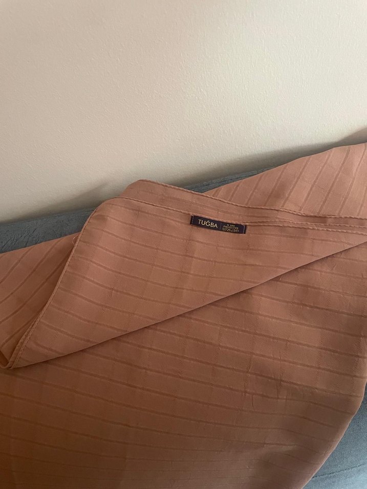 Bej Piliseli Kadın Şal TUGBA marka - Görsel 3