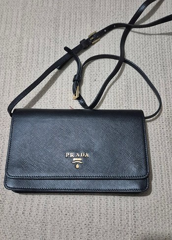 Prada Siyah Saffiano Capraz Canta