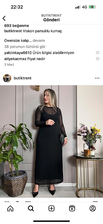 Diğer Tül elbise sadece bir kere giyildi rahat kalıp full esnek kumaşt