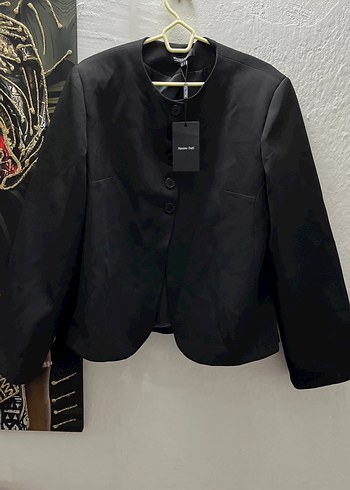 Siyah Düğmeli Kadın Blazer Ceket - Görsel 3