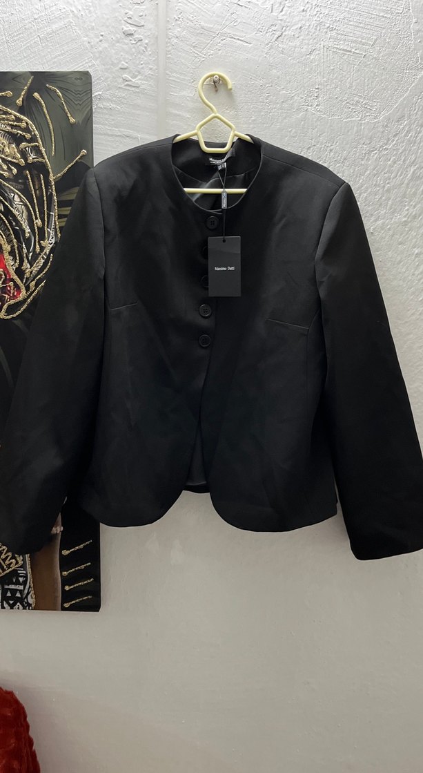 Siyah Düğmeli Kadın Blazer Ceket - Görsel 3