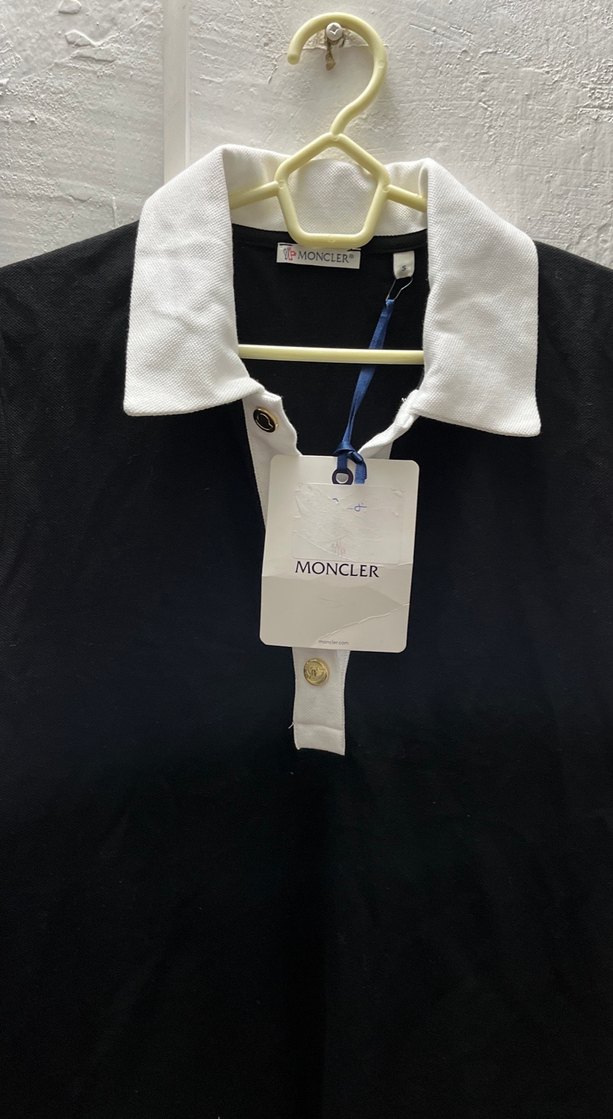 Moncler Siyah Kısa Kollu Midi Elbise - Görsel 2