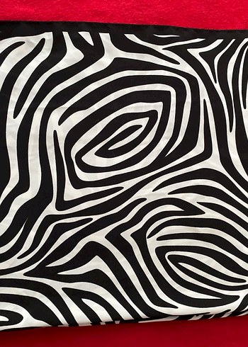 Zebra Desenli Çok Renkli şal