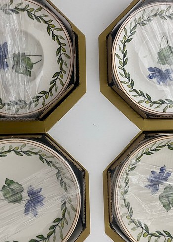 Bohem Çiçek Desenli Tabak Seti - Görsel 2