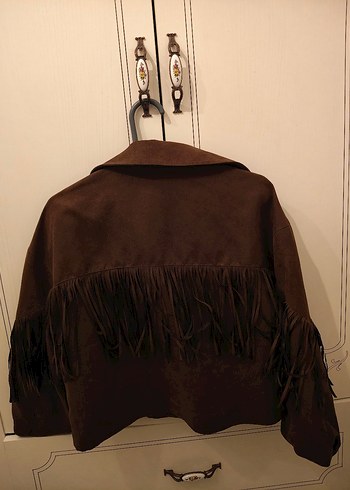 Düğmeli Kadın Kahverengi Süet Ceket - Görsel 2