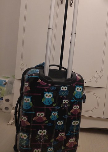 Bohem Tarz Çok Renkli Baykuş Desenli Valiz - Görsel 4