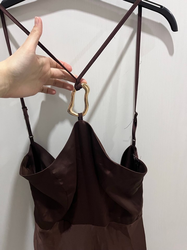 trendyolmilla saten elbise - Görsel 2