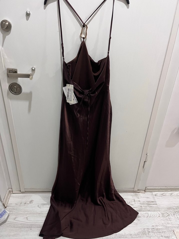 trendyolmilla saten elbise - Görsel 3